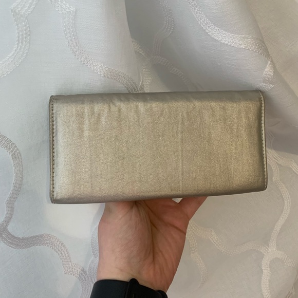 Kipling Teddi Metallic Snap Wallet gold 12 card slots snap button closure - Picture 2 of 8